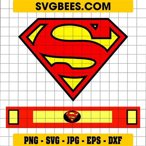 Superman Logo SVG, Mockup and PNG - SVGbees