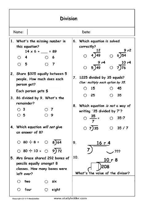 math problem solving division