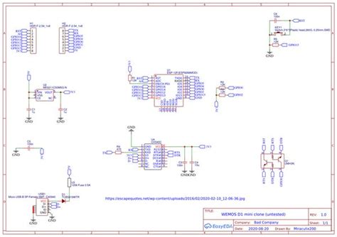 Wemos D1 Mini Pro Schematic