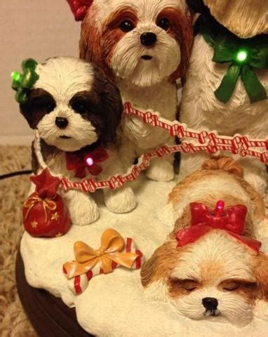 SHIH TZU LIGHTED CHRISTMAS TREE PYRAMID by DANBURY MINT - Retired ...