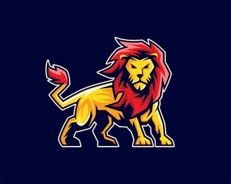 Premium Vector | Lion mascot logo, sport logo