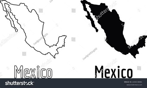 Mexico Map Country Icon Outline Style Stock Vector (Royalty Free) 2204138081 | Shutterstock