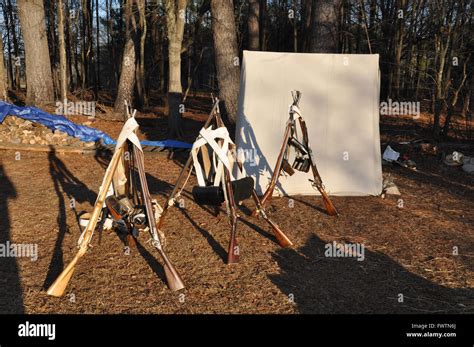 A reenactment of the Battle of Cowpens in the American Revolution Stock ...