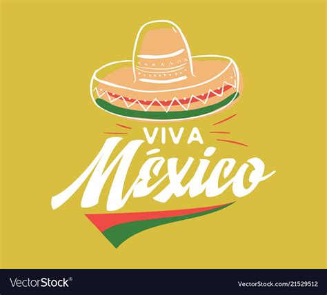 Viva mexico independence day of 16 Royalty Free Vector Image