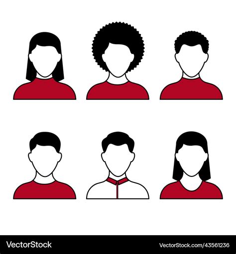 People icons set Royalty Free Vector Image - VectorStock