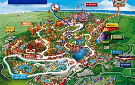 Portaventura Theme Park Map - minimalistisches Interieur