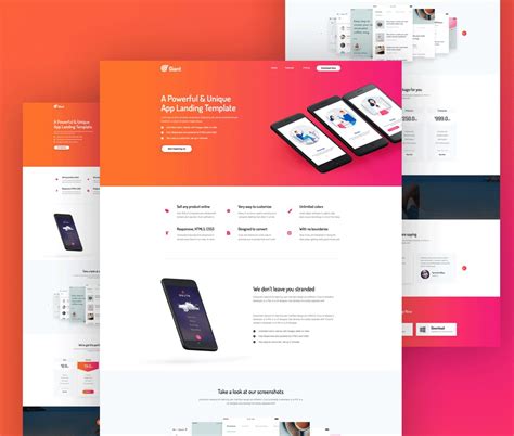 Mobile App Website Template Free PSD – Download PSD