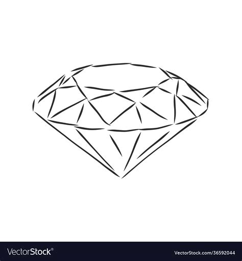 Sketch pencil diamond diamond Royalty Free Vector Image