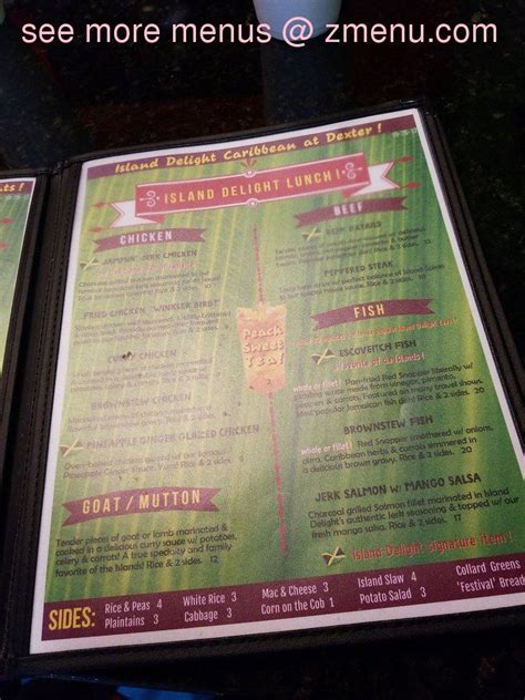 Menu at Island Delight at Dexter restaurant, Montgomery, 36 Dexter Ave #104