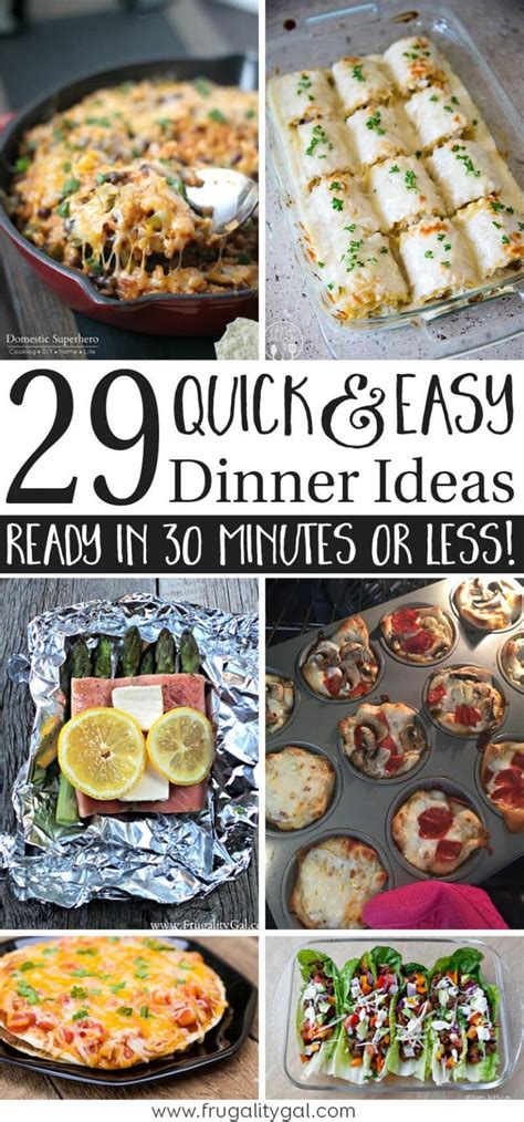 30 Minute Dinner Ideas! | 30 minute meals easy, Fast dinner recipes ...