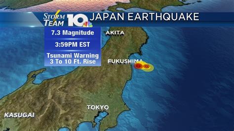 Tsunami warning issued after quake off Fukushima in Japan