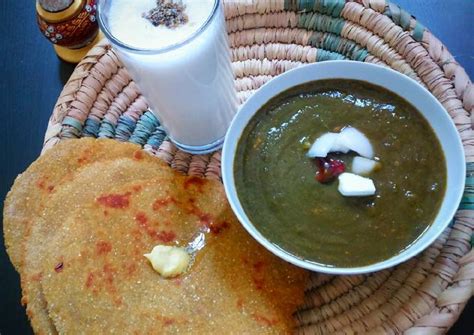 Makki ki roti Sarso da saag Recipe by Sabrina Yasmin - Cookpad