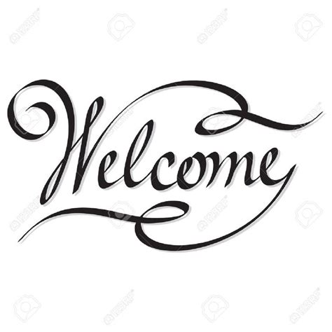 Welcome Sign in Cursive Writing