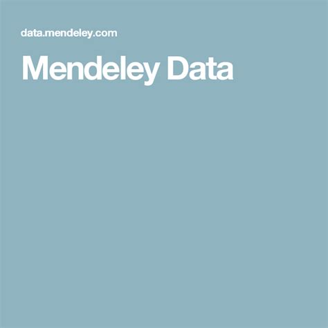 Mendeley Data