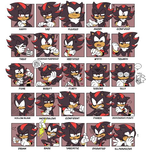 expression meme: shadow by cherucat on DeviantArt | Shadow the hedgehog ...