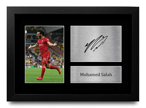 Mo Salah Signed Print Liverpool Framed Printed Autograph LFC Poster A4 ...