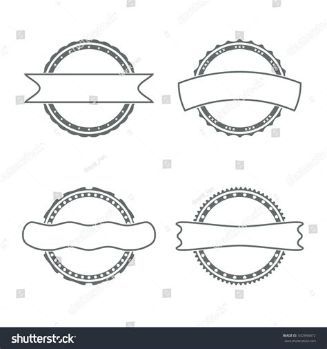 Blank Label Blank Badges Blank Logo Stock Vector (Royalty Free) 332956472 | Shutterstock