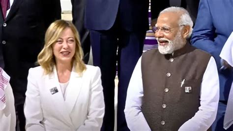 COP28 Summit: Italian PM Giorgia Meloni Poses Standing Next To PM Modi ...