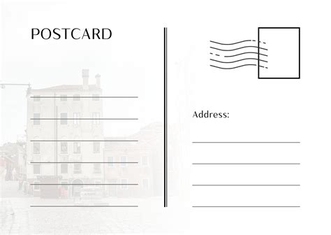 Printable Postcard Template