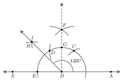 Flexi answers - How do you construct a 135 degree angle with a compass? | CK-12 Foundation