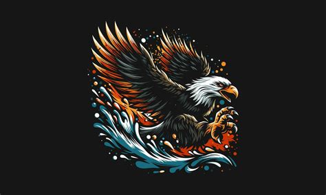 flying eagle angry vector artwork design 35562685 Vector Art at Vecteezy