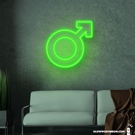 Male Symbol Neon Sign | Glowworm Neon