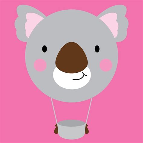 Premium Vector | Cute Koala Balloon cartoon Vector