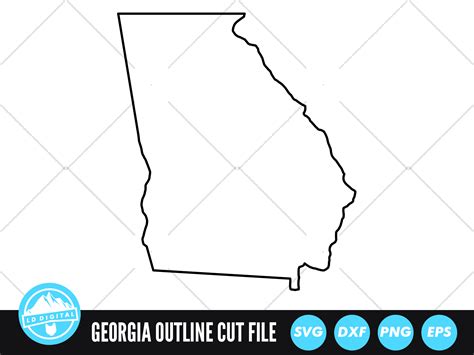 Georgia Outline SVG | Georgia Cut File Graphic by lddigital · Creative ...