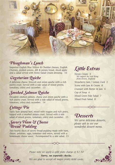 Tea House Menu Mn - Sexy home