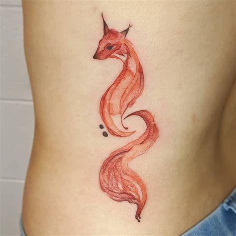 Watercolor Fox Tattoo by Miss Megs