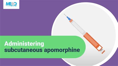 Administering subcutaneous apomorphine - YouTube