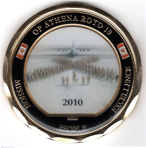 ISAF Op Athena TSE Camp Mirage ROTO 10, Military challenge Coin-Operations-Missions - Canada ...