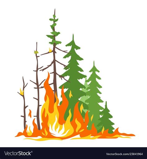 Forest fire poster Royalty Free Vector Image - VectorStock