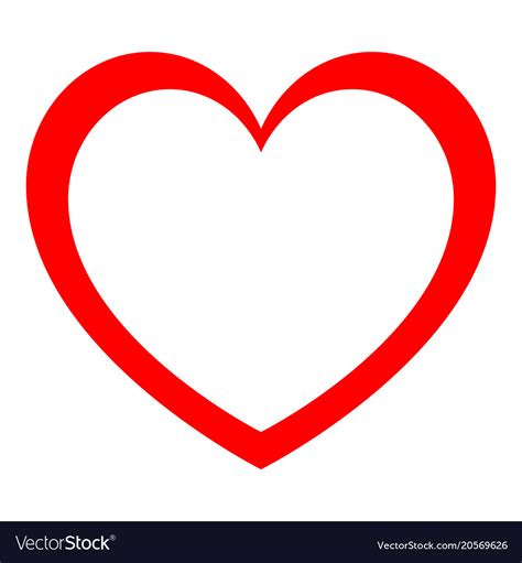 Heart red color with empty in center Royalty Free Vector