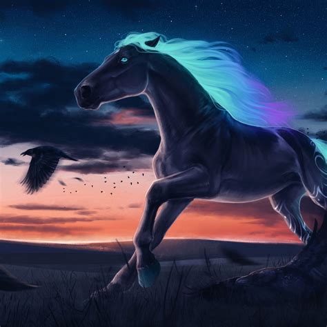 Horse Magic Moon Digital Art Wallpapers | hdqwalls.com | Magical horses ...