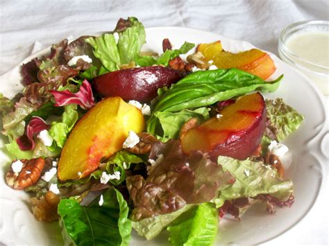 Roasted Fruit Salad with Creamy Goat Cheese Dressing | Lisa's Kitchen | Vegetarian Recipes ...