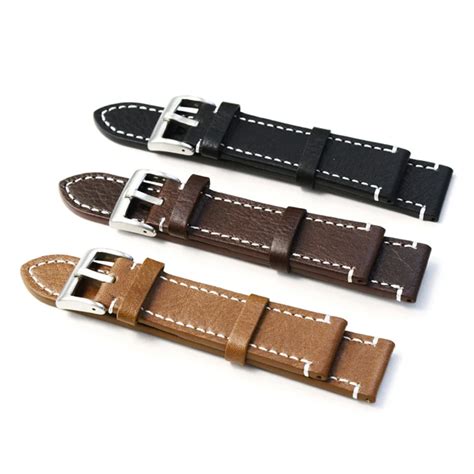 High Quality Genuine Leather Watchbands Watch Strap Handmade Watch Band ...