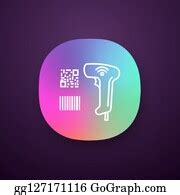 660 Barcode And Qr Code Scanner App Icon Clip Art | Royalty Free - GoGraph