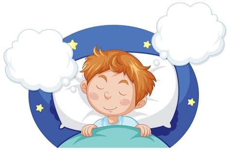 Free Vector | Cute boy sleeping clipart