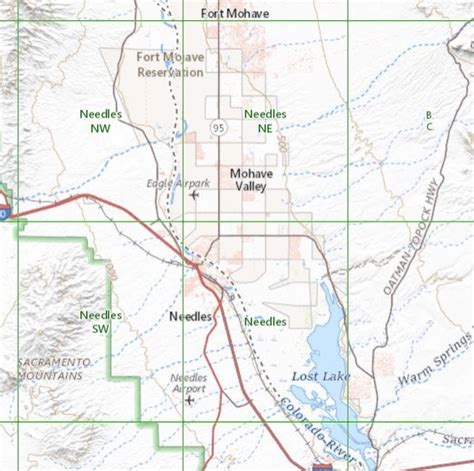 Needles California Map