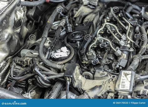 Diesel engine maintenance stock image. Image of equipment - 260170533