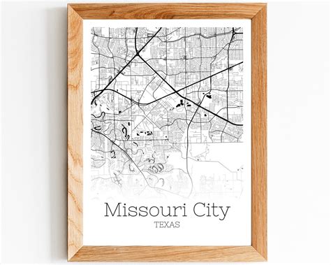 Missouri City Map INSTANT DOWNLOAD Missouri City Texas City | Etsy