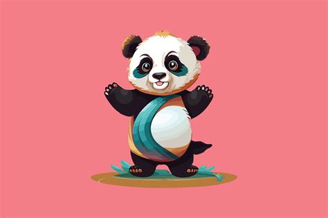 Panda Waving Hi in Its Natural Habitat Graphic by Portage · Creative ...