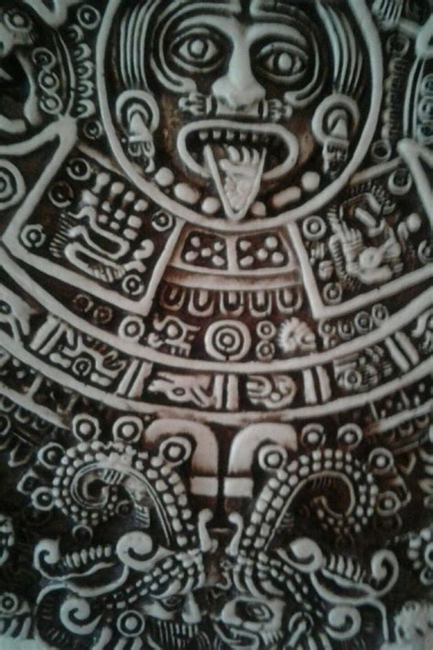 Aztec Calendar with Description of Symbols | #1861602980