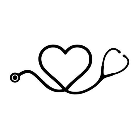 Heart Stethoscope Vinyl Decal Sticker Doctor Nurse EMT RN Med School - Etsy | Vinyl decal ...