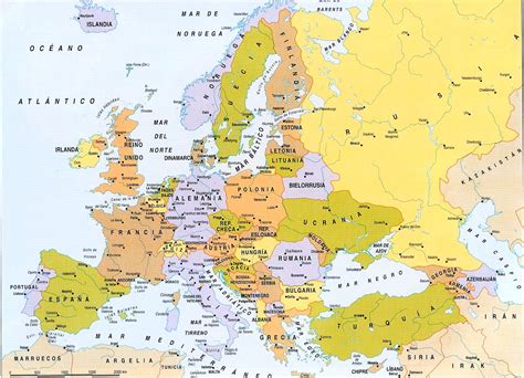 Mapas de Europa: político, fisico y mudo | Universo Guia