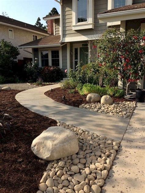 Pictures Of Front Yard Landscaping With Rocks - Image to u