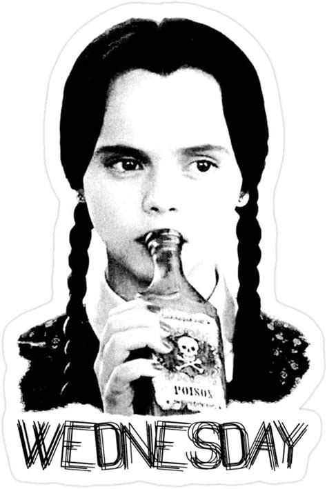 Amazon.com - Sneaky Cover (3 PCs/Pack) Wednesday Addams The Addams Family 3x4 Inch Die-Cut ...