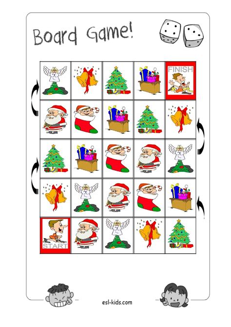 A+ Excellent : Christmas games (a board game and a memory game on the board)