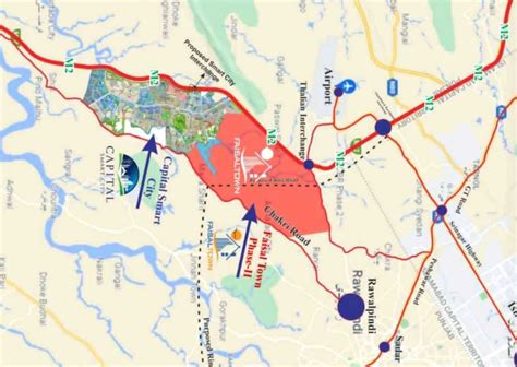 location Map Faisal Town Phase 2 Islamabad - ZameenLeLo.com